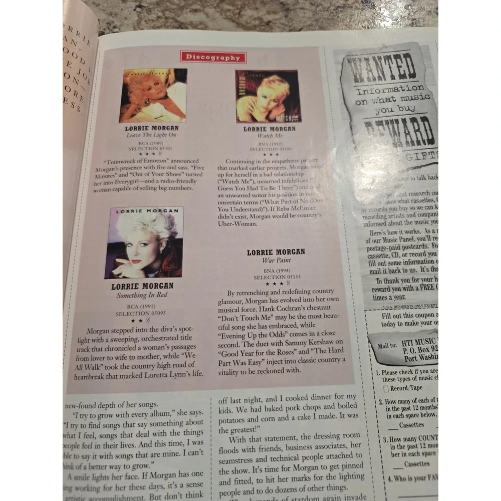 New Country Magazine May 1994 Pam Tillis Music Entertainment